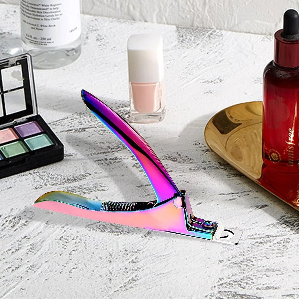 قیچی ناخن مصنوعی آکریلیک حرفه ای SUMAJU، ابزار مانیکور ناخن رنگین کمانی برای هنر ناخن در خانه و سالن قیچی ناخن مصنوعی آکریلیک حرفه ای SUMAJU، ابزار مانیکور ناخن رنگین کمانی برای هنر ناخن در خانه و سالن