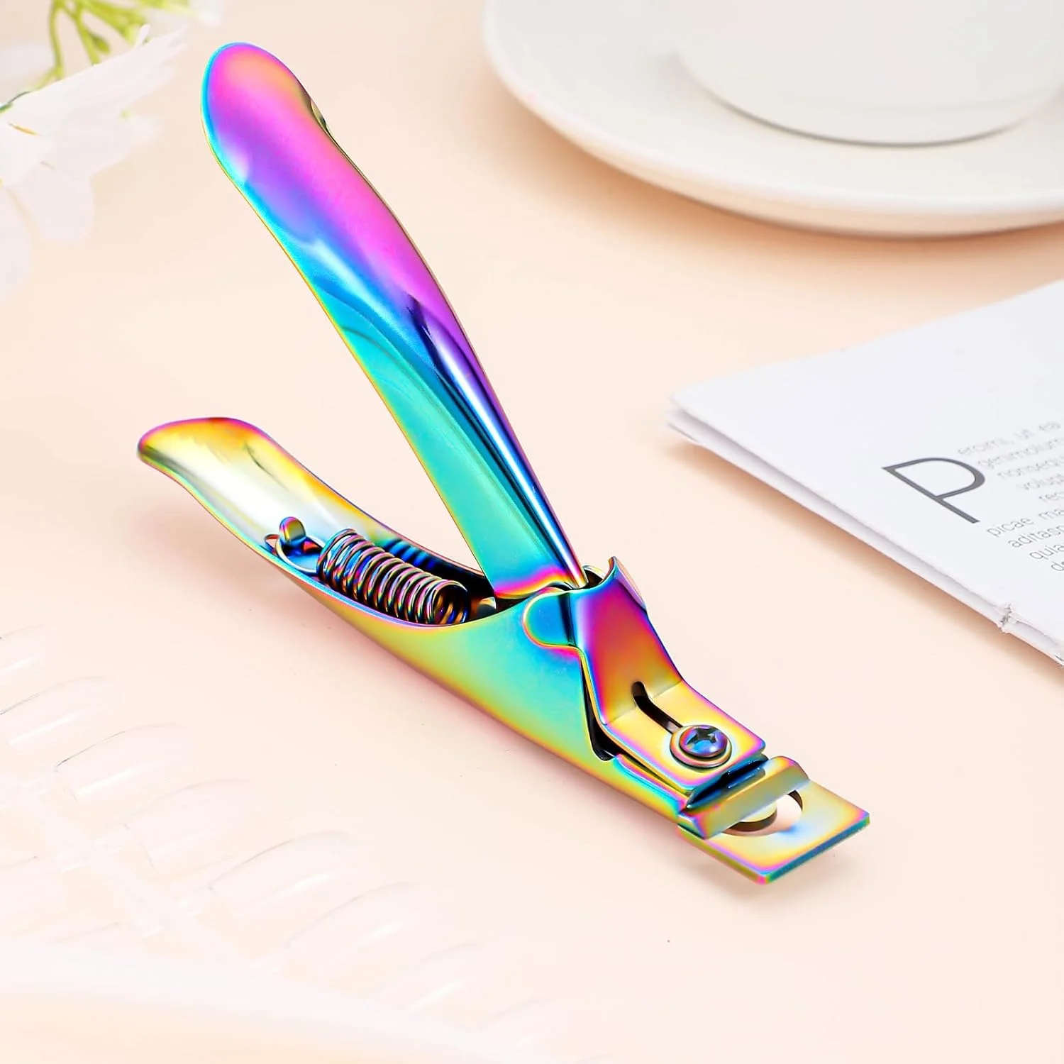 ناخن گیر مصنوعی اکریلیک حرفه ای با آهنربا، کاتر ناخن با اندازه گیری طول، ابزار مانیکور هدیه برای سالن و منزل، رنگی ناخن گیر مصنوعی اکریلیک حرفه ای با آهنربا، کاتر ناخن با اندازه گیری طول، ابزار مانیکور هدیه برای سالن و منزل، رنگی