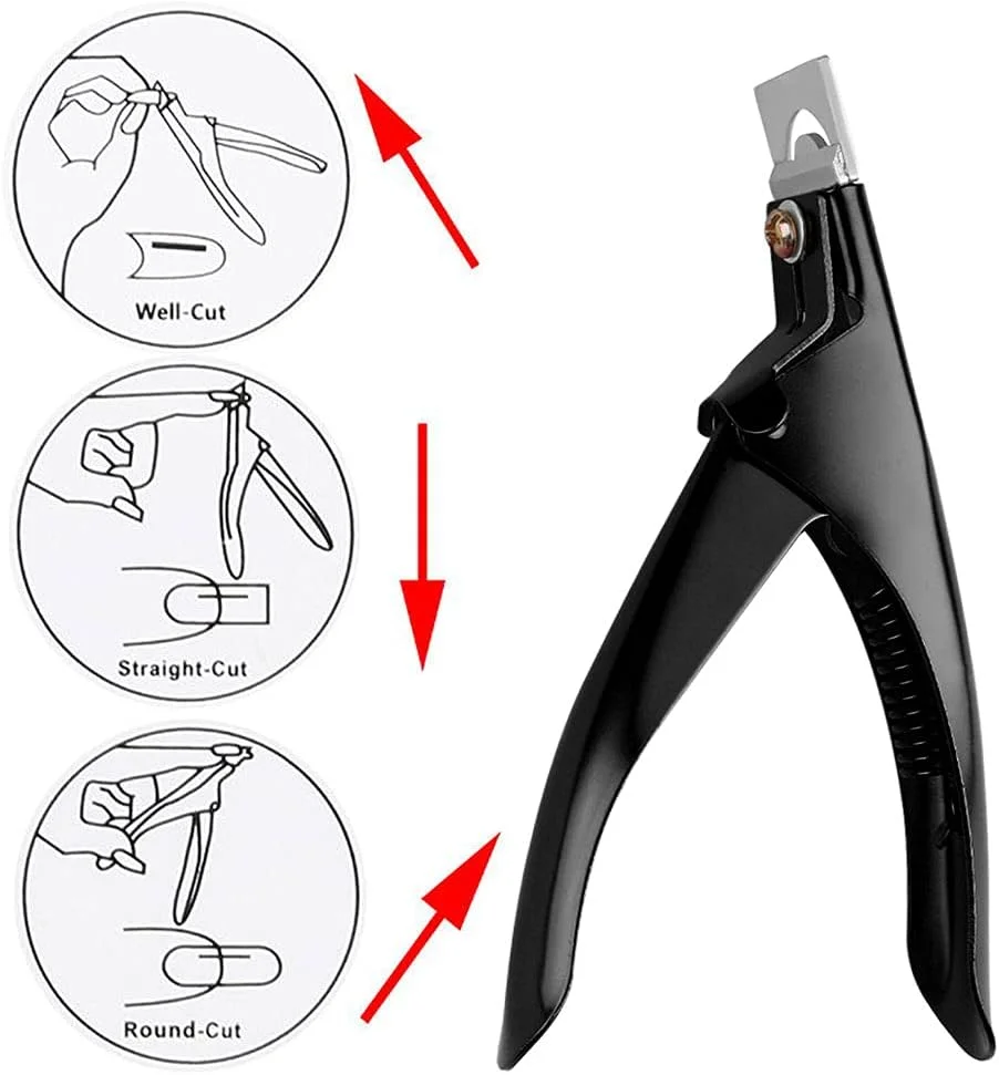 ناخن گیر مصنوعی حرفه ای SUMAJU برای ناخن های اکریلیک، ابزار مانیکور ناخن گیر مشکی برای هنر ناخن سالن و منزل ناخن گیر مصنوعی حرفه ای SUMAJU برای ناخن های اکریلیک، ابزار مانیکور ناخن گیر مشکی برای هنر ناخن سالن و منزل