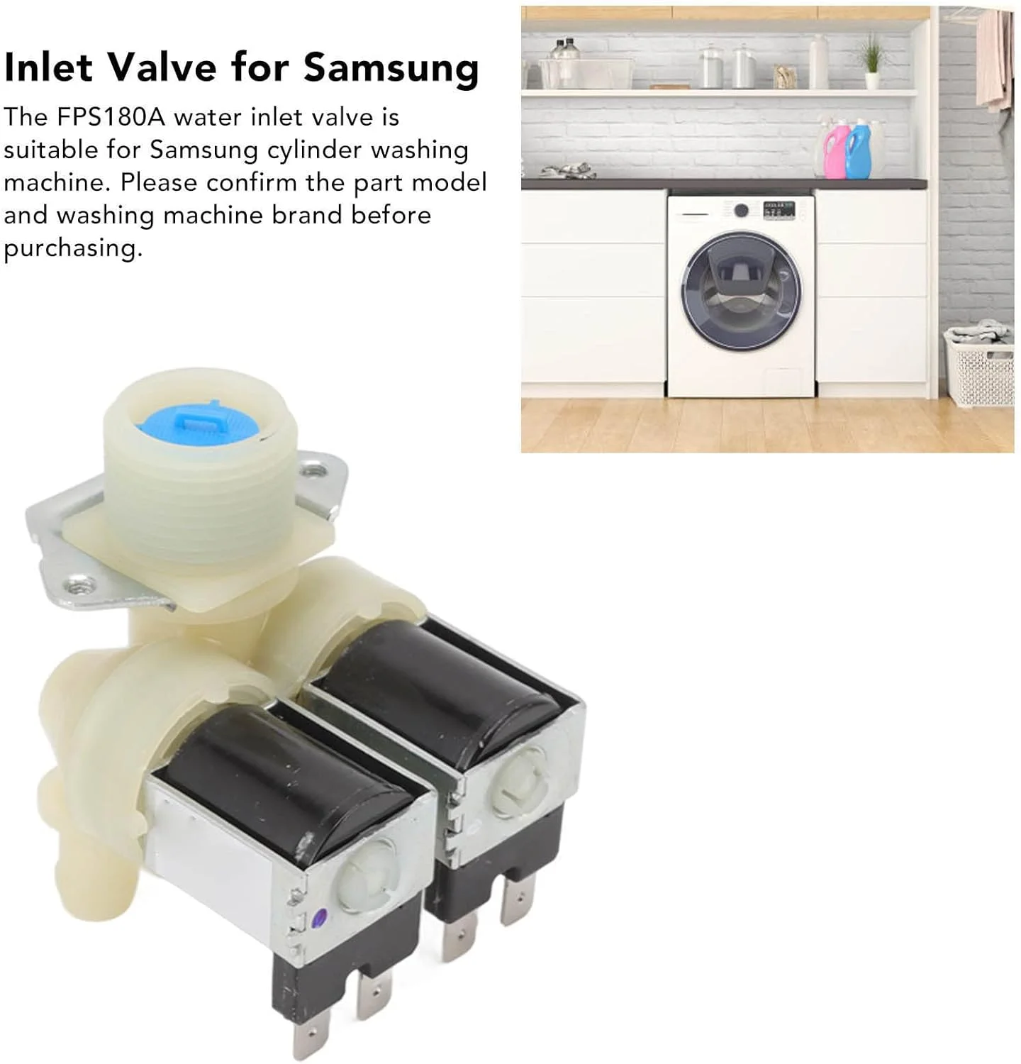 شیر ورودی آب ABS ماشین لباسشویی، شیر آب دو سر برای قطعات یدکی شیر ورودی آب ABS ماشین لباسشویی، شیر آب دو سر برای قطعات یدکی