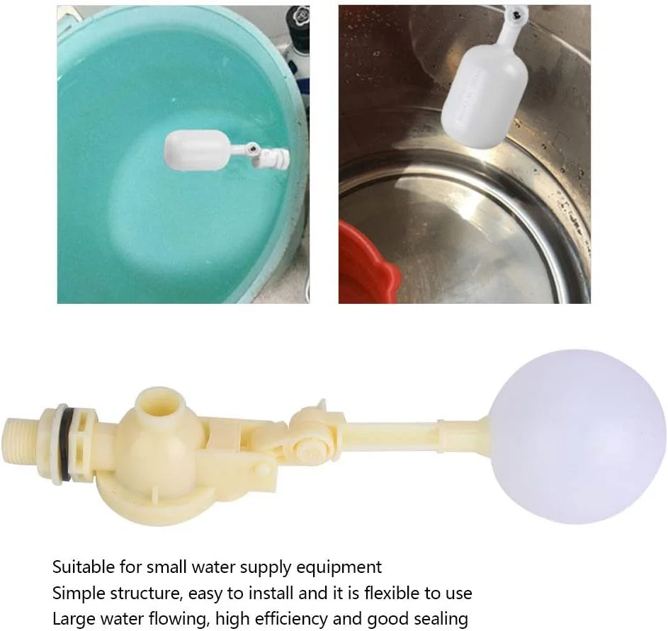 شیر توپی شناور پلاستیکی با ورودی رزوه ای نری G1/2 اینچ، فشار کاری 0.1 تا 1.2 مگاپاسکال، مناسب برای تجهیزات کوچک تامین آب شیر توپی شناور پلاستیکی با ورودی رزوه ای نری G1/2 اینچ، فشار کاری 0.1 تا 1.2 مگاپاسکال، مناسب برای تجهیزات کوچک تامین آب