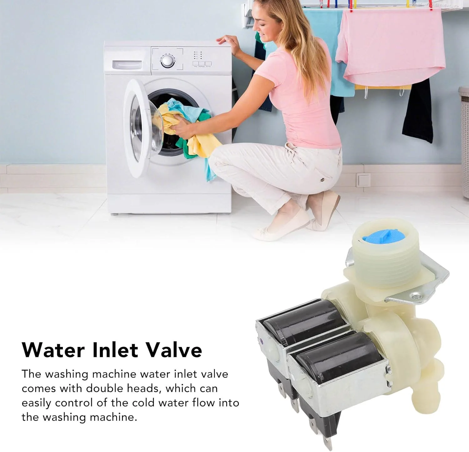 شیر ورودی آب ABS ماشین لباسشویی، شیر آب دو سر برای قطعات یدکی شیر ورودی آب ABS ماشین لباسشویی، شیر آب دو سر برای قطعات یدکی