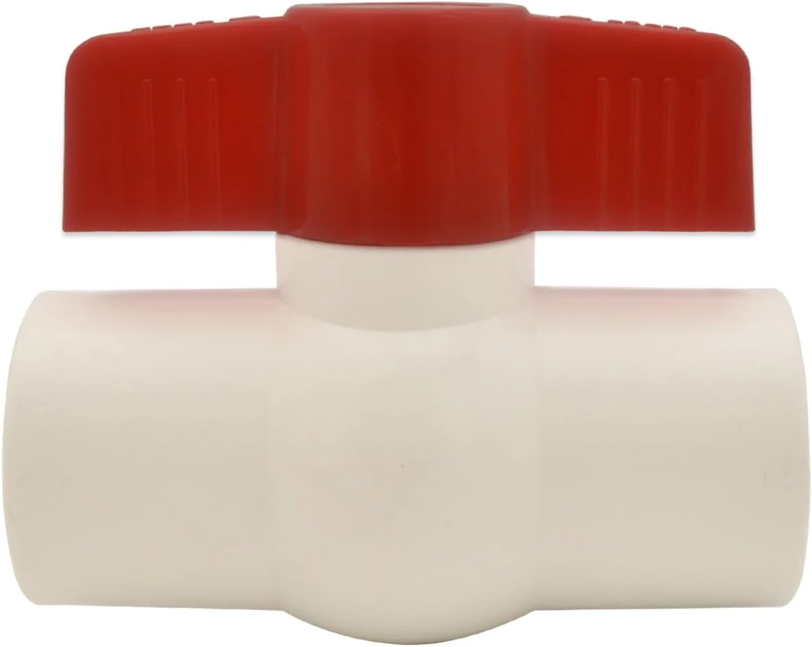 شیر توپی پی وی سی VALFLUIDS، برای تصفیه آب، آبیاری، خطوط تامین آب، سوکت در سوکت (1 اینچ) شیر توپی پی وی سی VALFLUIDS، برای تصفیه آب، آبیاری، خطوط تامین آب، سوکت در سوکت (1 اینچ)