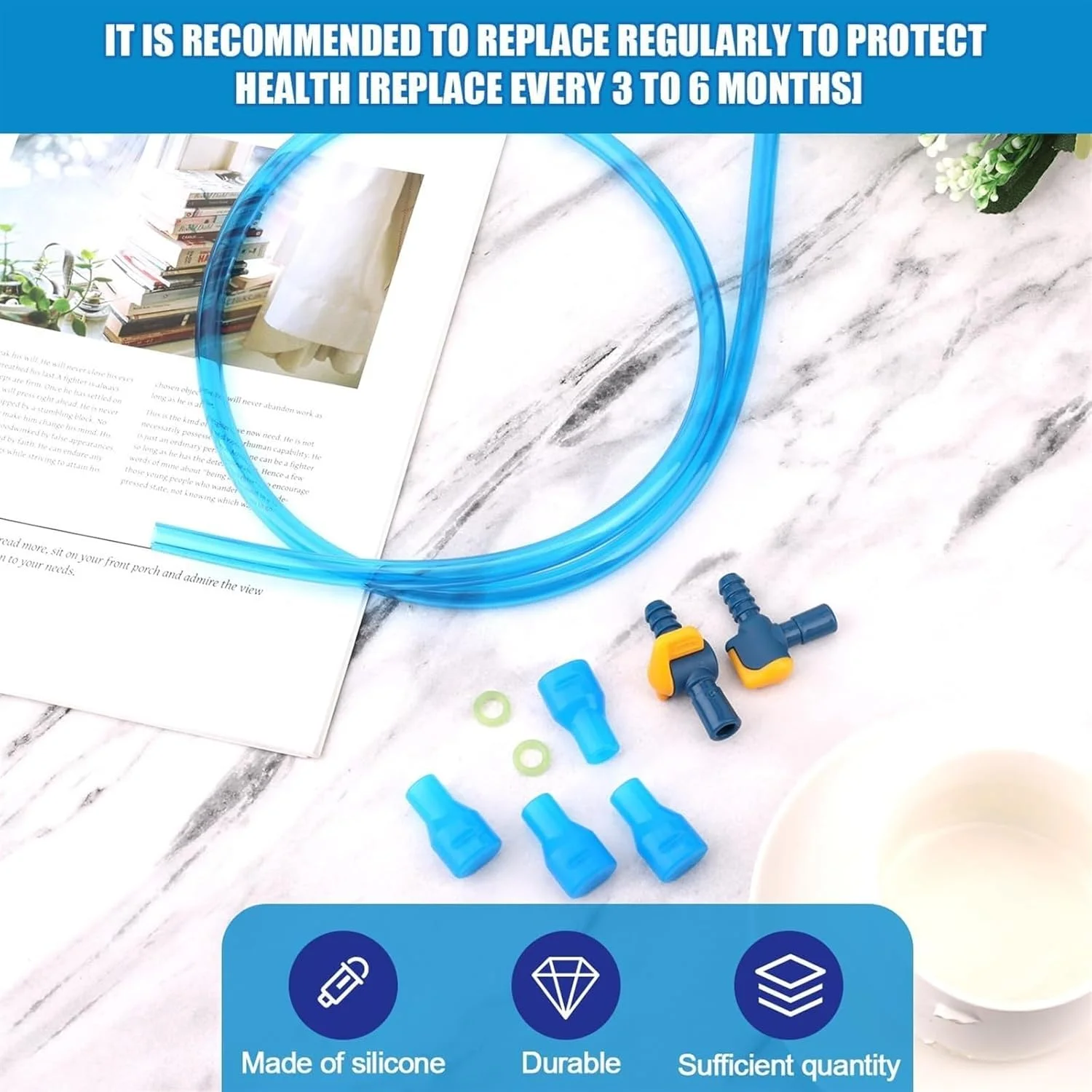 نازل های سیلیکونی جایگزین دهانی THE WHITE SHOP با حلقه های اتصال شلنگ مستقیم و زاویه دار لوله آب برای لوازم کمپینگ و دوچرخه سواری کیسه آب نازل های سیلیکونی جایگزین دهانی THE WHITE SHOP با حلقه های اتصال شلنگ مستقیم و زاویه دار لوله آب برای لوازم کمپینگ و دوچرخه سواری کیسه آب