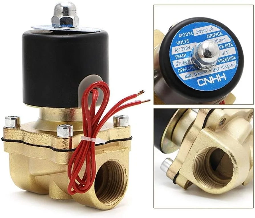 شیر برقی پنوماتیک TRENTSNOOK 3/4 اینچ 220 ولت، 2 پورت، مناسب آب، روغن، هوا و گاز مدل 2W-200-20