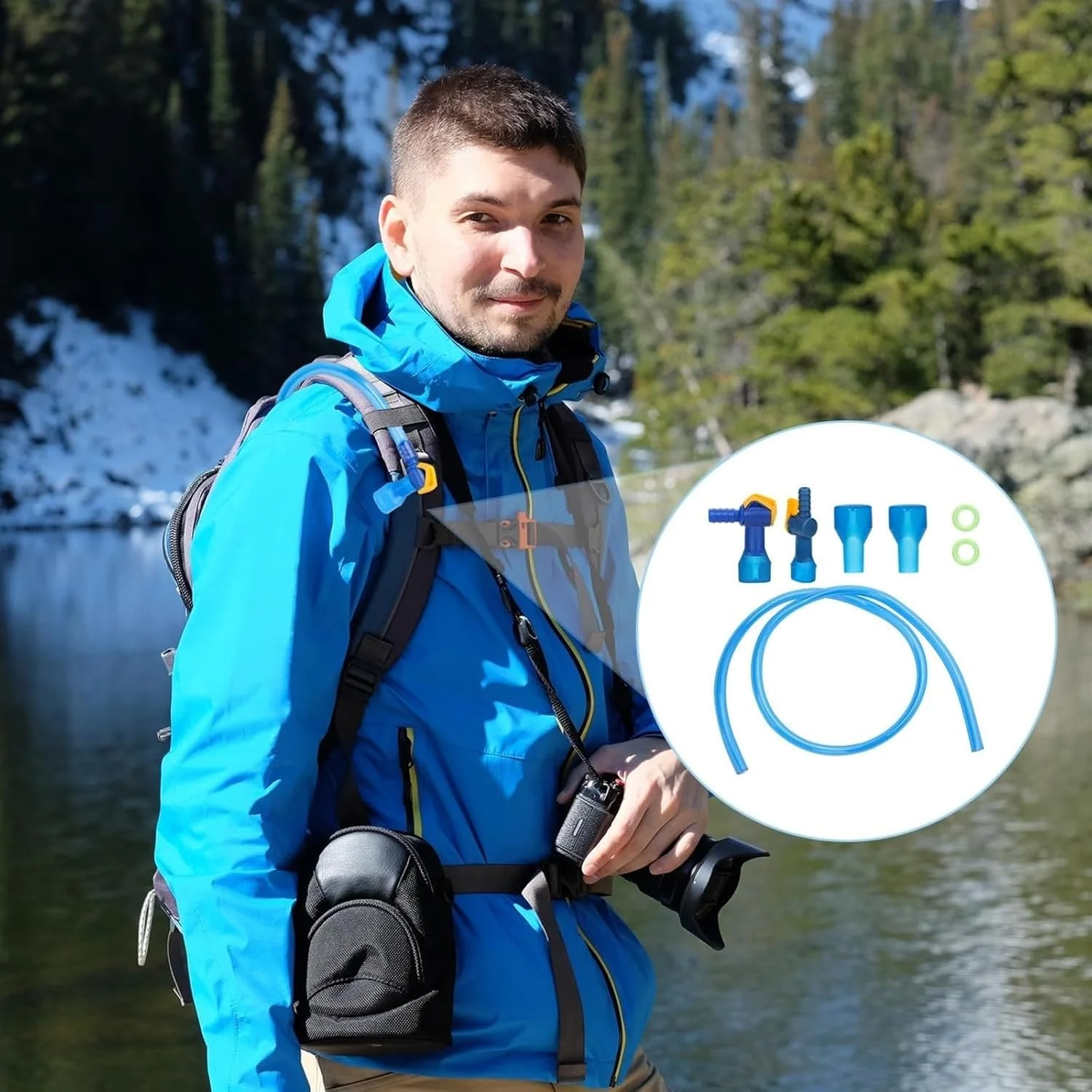 نازل های سیلیکونی جایگزین دهانی THE WHITE SHOP با حلقه های اتصال شلنگ مستقیم و زاویه دار لوله آب برای لوازم کمپینگ و دوچرخه سواری کیسه آب نازل های سیلیکونی جایگزین دهانی THE WHITE SHOP با حلقه های اتصال شلنگ مستقیم و زاویه دار لوله آب برای لوازم کمپینگ و دوچرخه سواری کیسه آب