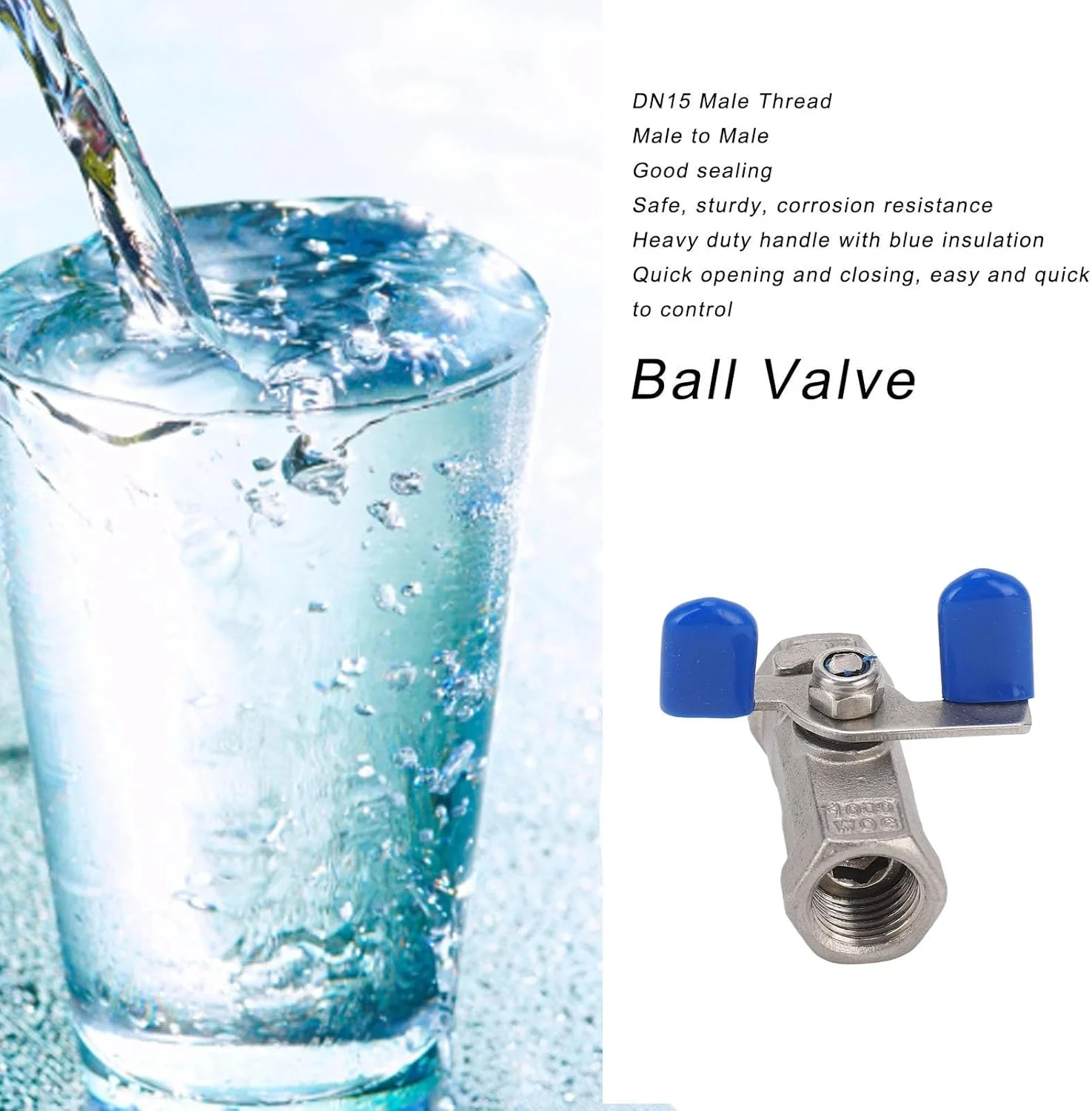 شیر توپی 1/4 اینچی Spacnana برای آب، روغن، طیف گسترده، کاربردهای متعدد - ایده آل برای باغ، تجهیزات صنعتی و سیستم های آبرسانی