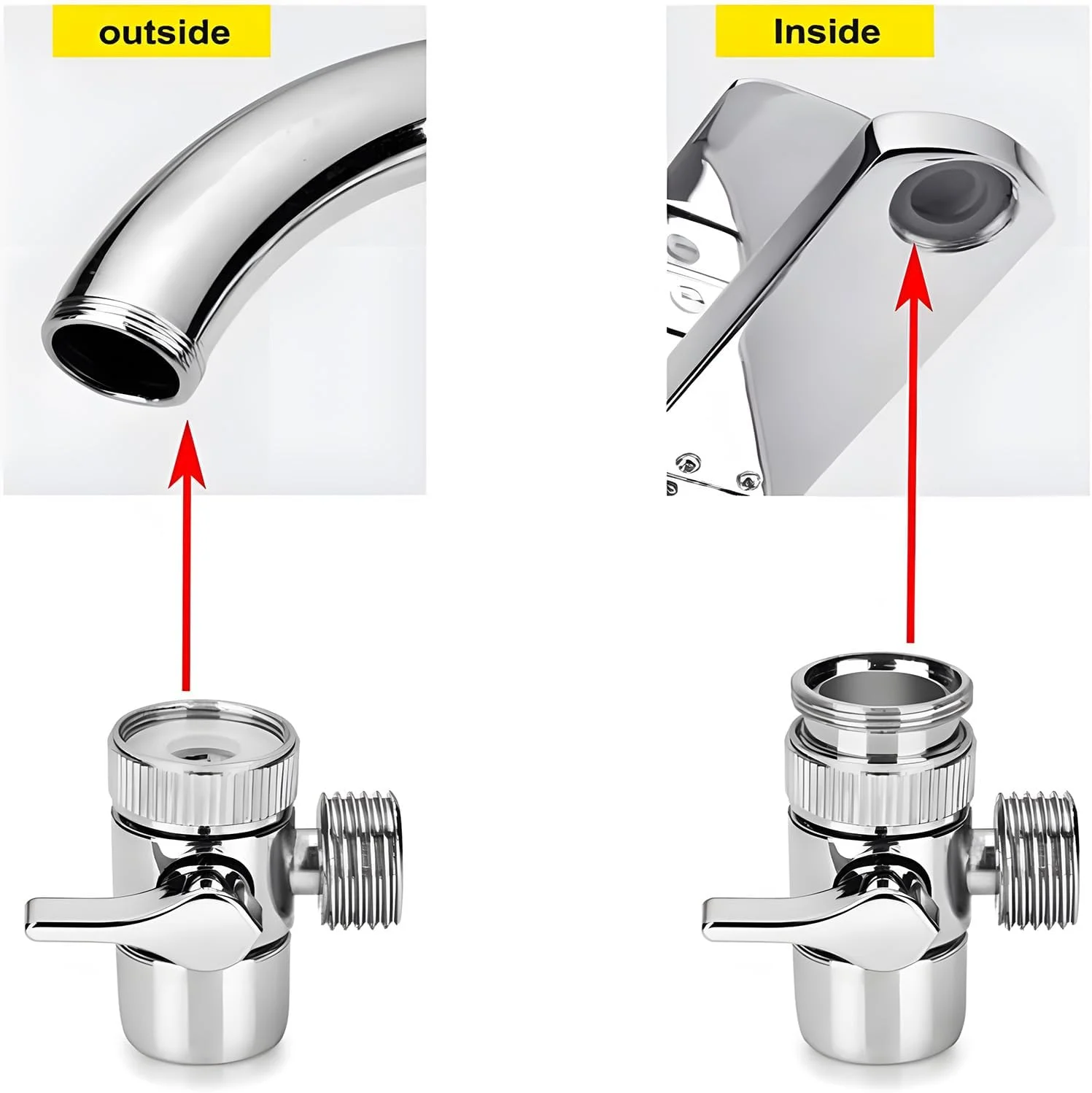 شیر سه راهی تبدیل خروجی آب سینک X spring، تقسیم کننده شیر سینک با سردوش و آداپتور رزوه دار نر، شیر تبدیل خروجی آب سینک برنجی، شیرهای تبدیل خروجی آب شیر برای سینک آشپزخانه و حمام شیر سه راهی تبدیل خروجی آب سینک X spring، تقسیم کننده شیر سینک با سردوش و آداپتور رزوه دار نر، شیر تبدیل خروجی آب سینک برنجی، شیرهای تبدیل خروجی آب شیر برای سینک آشپزخانه و حمام