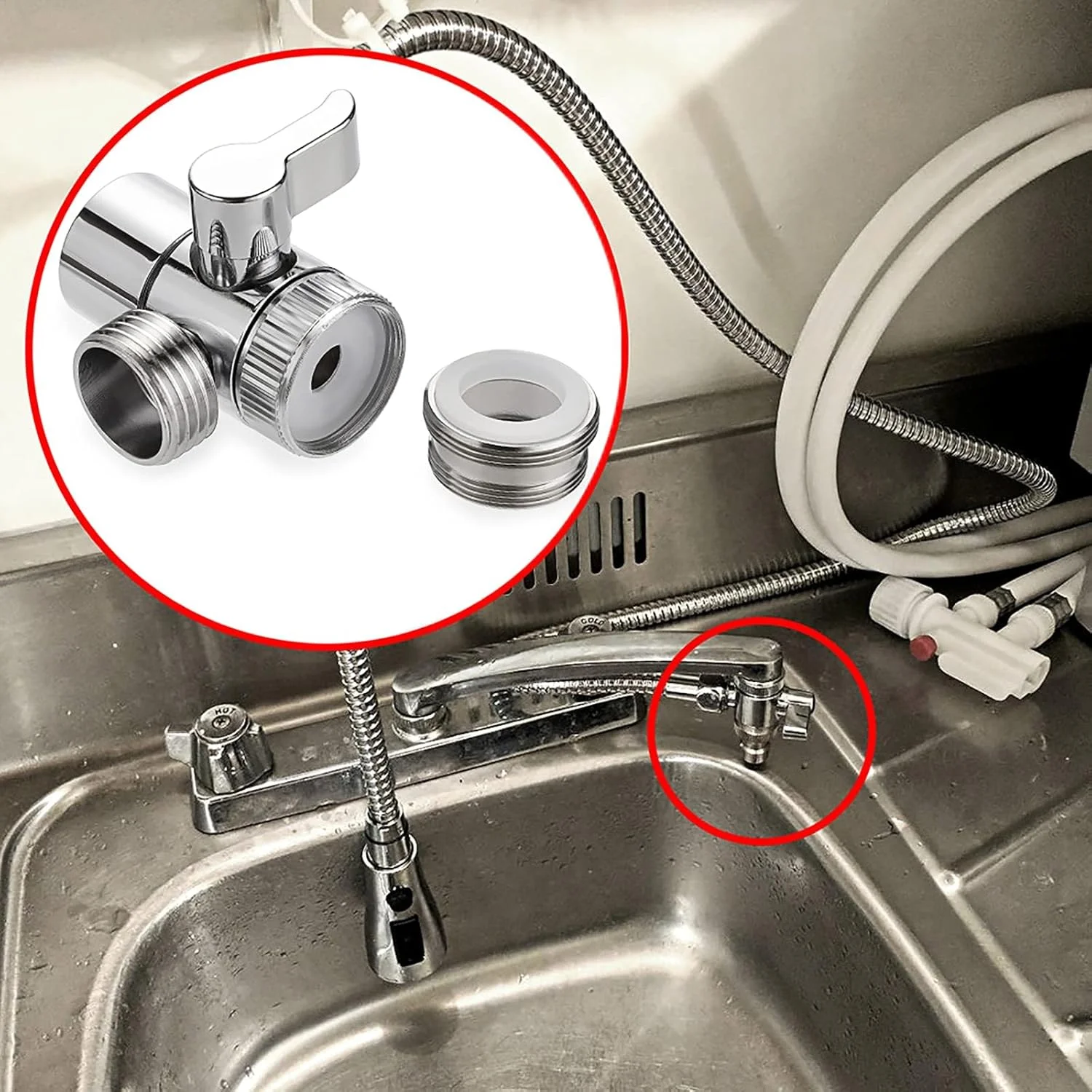 شیر سه راهی تبدیل خروجی آب سینک X spring، تقسیم کننده شیر سینک با سردوش و آداپتور رزوه دار نر، شیر تبدیل خروجی آب سینک برنجی، شیرهای تبدیل خروجی آب شیر برای سینک آشپزخانه و حمام شیر سه راهی تبدیل خروجی آب سینک X spring، تقسیم کننده شیر سینک با سردوش و آداپتور رزوه دار نر، شیر تبدیل خروجی آب سینک برنجی، شیرهای تبدیل خروجی آب شیر برای سینک آشپزخانه و حمام