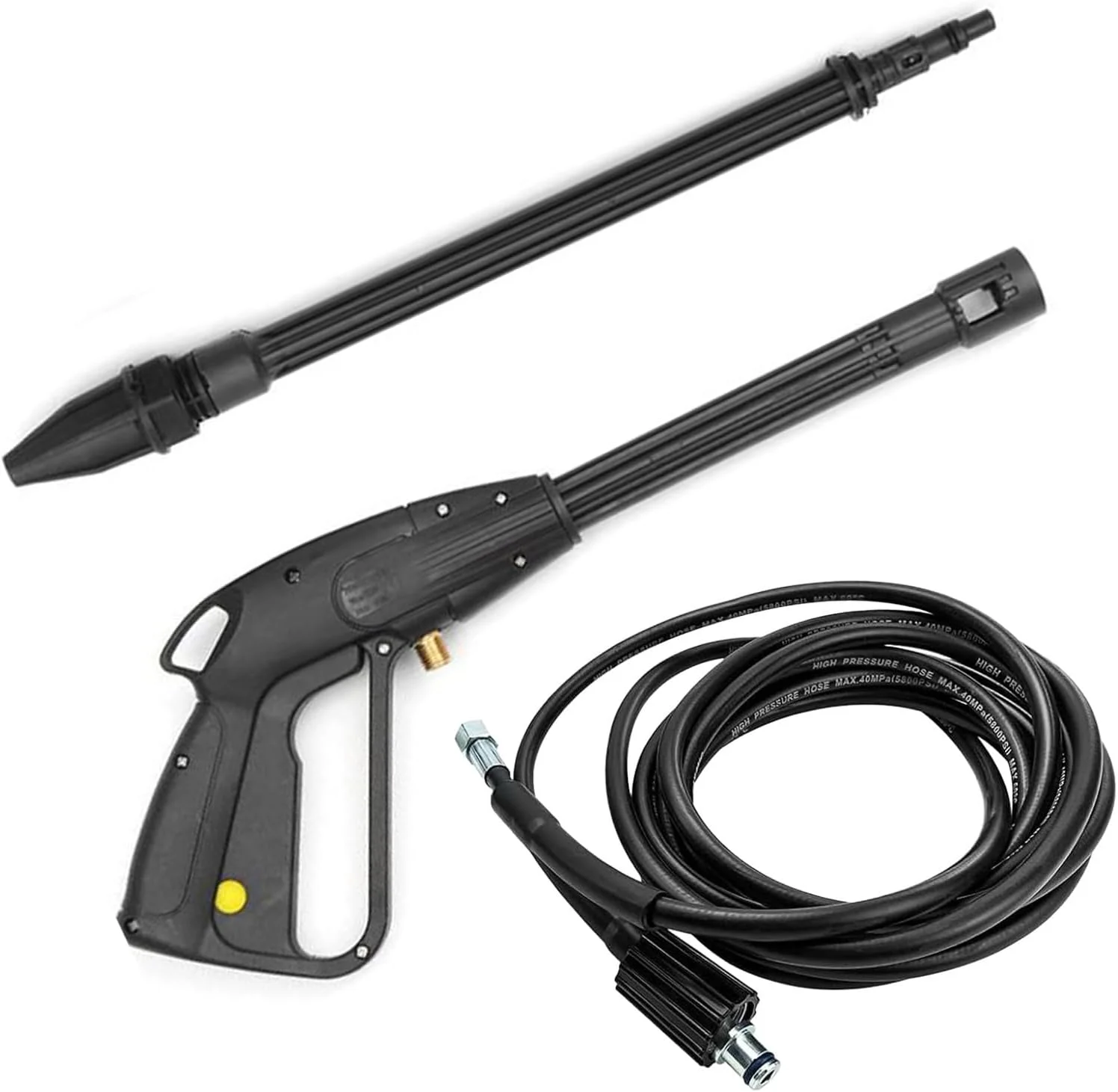 تفنگ آبپاش فشار قوی، کارواش با شلنگ قابل تنظیم - لوازم شستشوی خانگی برای باغ، حیاط، وسایل نقلیه، راهرو و دیوار تفنگ آبپاش فشار قوی، کارواش با شلنگ قابل تنظیم - لوازم شستشوی خانگی برای باغ، حیاط، وسایل نقلیه، راهرو و دیوار