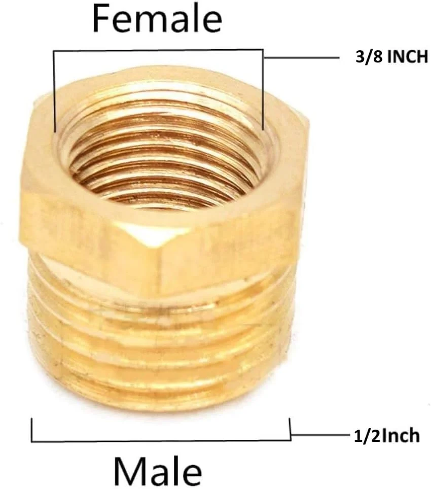 رویال اپکس بسته 2 عددی کاهنده برنجی BSP رزوه نر به BSP رزوه ماده بوش کاهنده کاهنده شش گوش اتصالات لوله شیلنگ آداپتور اتصال (1/2''X3/8'') رویال اپکس بسته 2 عددی کاهنده برنجی BSP رزوه نر به BSP رزوه ماده بوش کاهنده کاهنده شش گوش اتصالات لوله شیلنگ آداپتور اتصال (1/2''X3/8'')