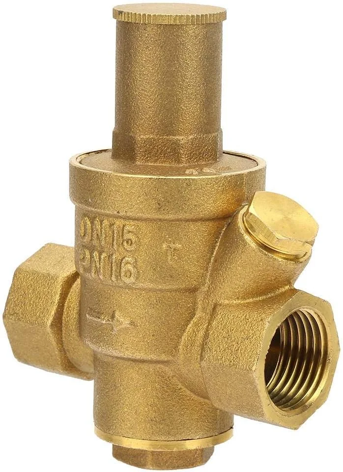 شیر کنترل فشار Sharainn، DN15 1/2 اینچ، شیر کاهنده فشار برنجی با رزوه قابل تنظیم، تنظیم کننده فشار آب برای قطعات لوله آب
