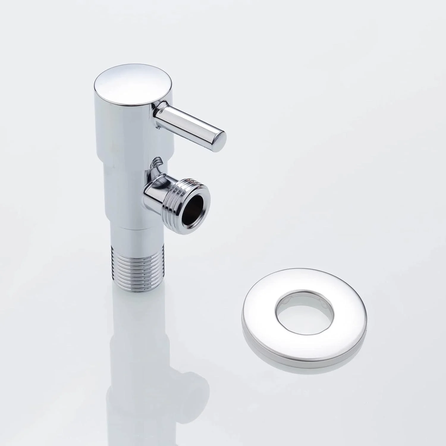 شیر زاویه ای روبیك، رزوه G1/2، بسته 2 عددی، کنترل جریان آب، نصب دیواری، شیر انحرافی زاویه ای با اهرم تکی برای شیر مخلوط، استیل ضد زنگ SUS304 کروم شیر زاویه ای روبیك، رزوه G1/2، بسته 2 عددی، کنترل جریان آب، نصب دیواری، شیر انحرافی زاویه ای با اهرم تکی برای شیر مخلوط، استیل ضد زنگ SUS304 کروم