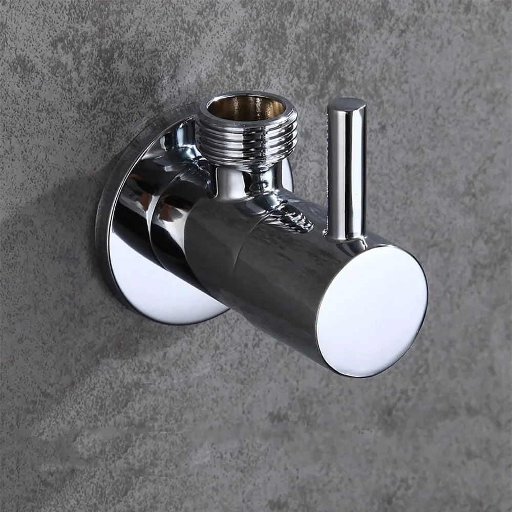 شیر زاویه ای روبیك، رزوه G1/2، بسته 2 عددی، کنترل جریان آب، نصب دیواری، شیر انحرافی زاویه ای با اهرم تکی برای شیر مخلوط، استیل ضد زنگ SUS304 کروم شیر زاویه ای روبیك، رزوه G1/2، بسته 2 عددی، کنترل جریان آب، نصب دیواری، شیر انحرافی زاویه ای با اهرم تکی برای شیر مخلوط، استیل ضد زنگ SUS304 کروم