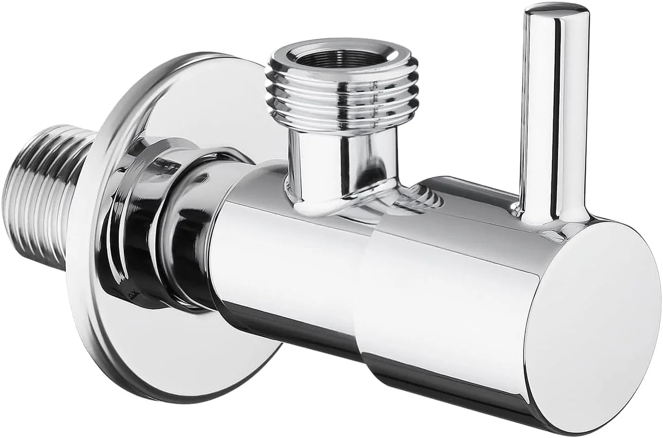 شیر زاویه ای روبیك، رزوه G1/2، بسته 2 عددی، کنترل جریان آب، نصب دیواری، شیر انحرافی زاویه ای با اهرم تکی برای شیر مخلوط، استیل ضد زنگ SUS304 کروم شیر زاویه ای روبیك، رزوه G1/2، بسته 2 عددی، کنترل جریان آب، نصب دیواری، شیر انحرافی زاویه ای با اهرم تکی برای شیر مخلوط، استیل ضد زنگ SUS304 کروم