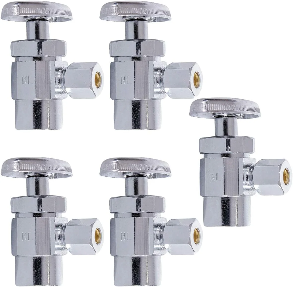 شیر قطع جریان آب Midline Valve 71212QS-OM-5 با اهرم چرخشی; شیر زاویه ای برای توالت، سینک، ماشین ظرفشویی، آبگرمکن; 1/2 اینچ SWT x 3/8 اینچ فشاری; برنجی با روکش کروم (بسته 5 عددی) شیر قطع جریان آب Midline Valve 71212QS-OM-5 با اهرم چرخشی; شیر زاویه ای برای توالت، سینک، ماشین ظرفشویی، آبگرمکن; 1/2 اینچ SWT x 3/8 اینچ فشاری; برنجی با روکش کروم (بسته 5 عددی)