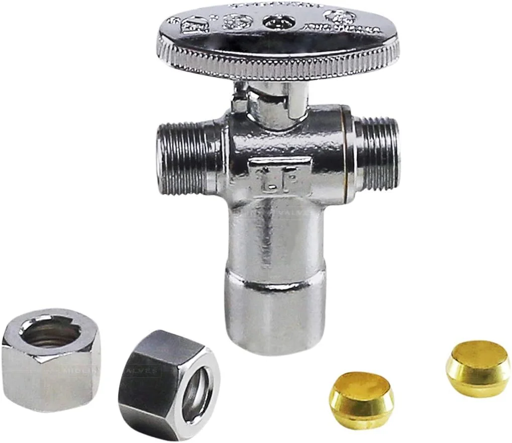 شیر زاویه ای قطع و وصل آب Midline Valve 86324QS-OM؛ خروجی دوگانه؛ اهرم چرخشی یک چهارم دور؛ یک تکه؛ برای توالت، سینک، ماشین ظرفشویی؛ 1/2 اینچ Sweat x 3/8 اینچ COMP x 3/8 اینچ COMP؛ برنج با روکش کروم شیر زاویه ای قطع و وصل آب Midline Valve 86324QS-OM؛ خروجی دوگانه؛ اهرم چرخشی یک چهارم دور؛ یک تکه؛ برای توالت، سینک، ماشین ظرفشویی؛ 1/2 اینچ Sweat x 3/8 اینچ COMP x 3/8 اینچ COMP؛ برنج با روکش کروم