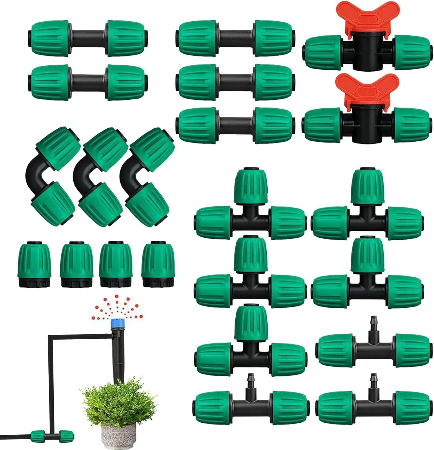 اتصالات سه راهی آبیاری | اتصال دهنده آبیاری قطره ای برای چمن باغ، قطعات تقسیم کننده قفل شونده ضد چکه چند منظوره برای تامین آب تجهیزات کوچک اتصالات سه راهی آبیاری | اتصال دهنده آبیاری قطره ای برای چمن باغ، قطعات تقسیم کننده قفل شونده ضد چکه چند منظوره برای تامین آب تجهیزات کوچک