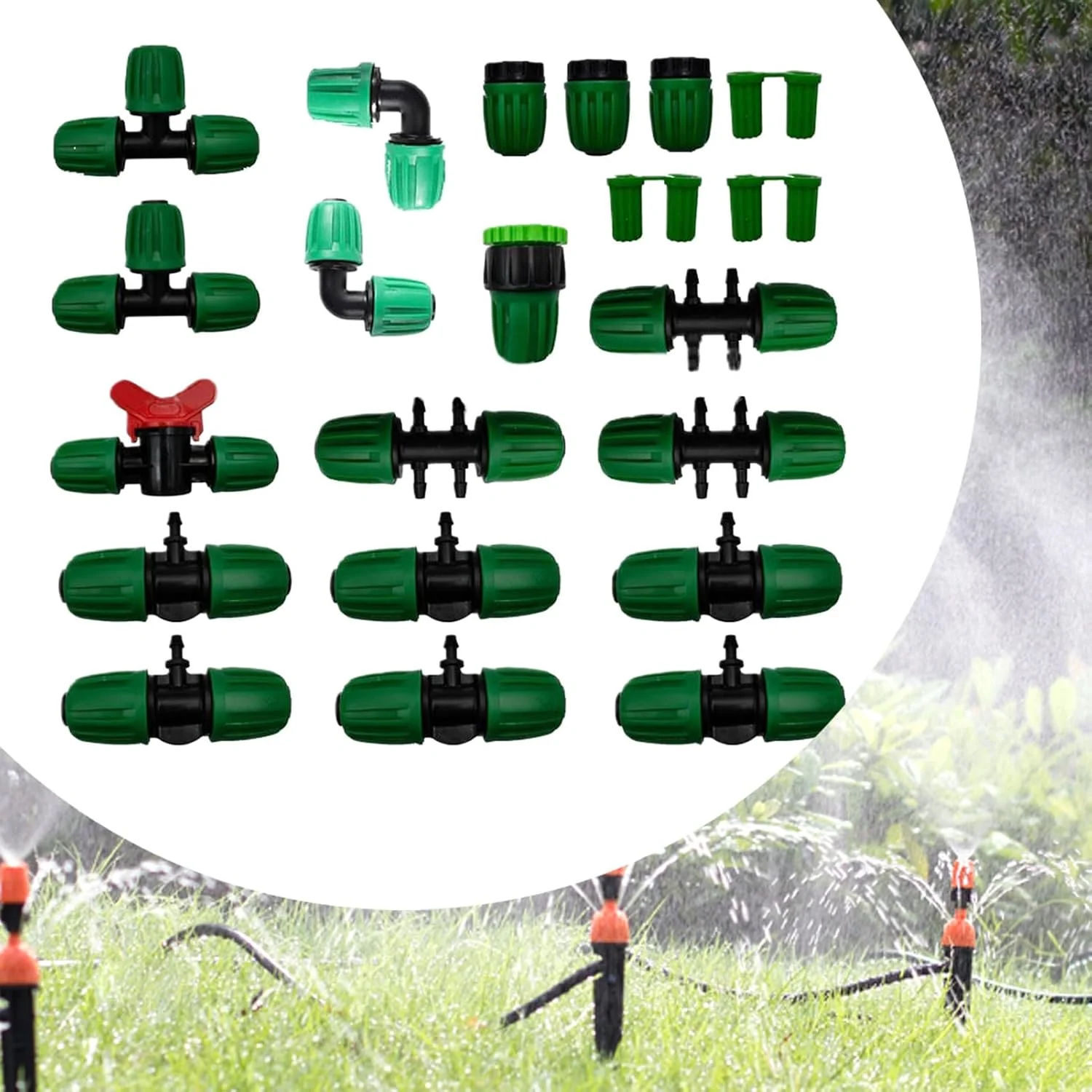 اتصال سه راهی آبیاری - اتصال ضد نشت آبیاری قطره ای باغ | آداپتور ضد چکه چند منظوره، قطعات تقسیم کننده قفل دار برای تامین آب تجهیزات کوچک اتصال سه راهی آبیاری - اتصال ضد نشت آبیاری قطره ای باغ | آداپتور ضد چکه چند منظوره، قطعات تقسیم کننده قفل دار برای تامین آب تجهیزات کوچک