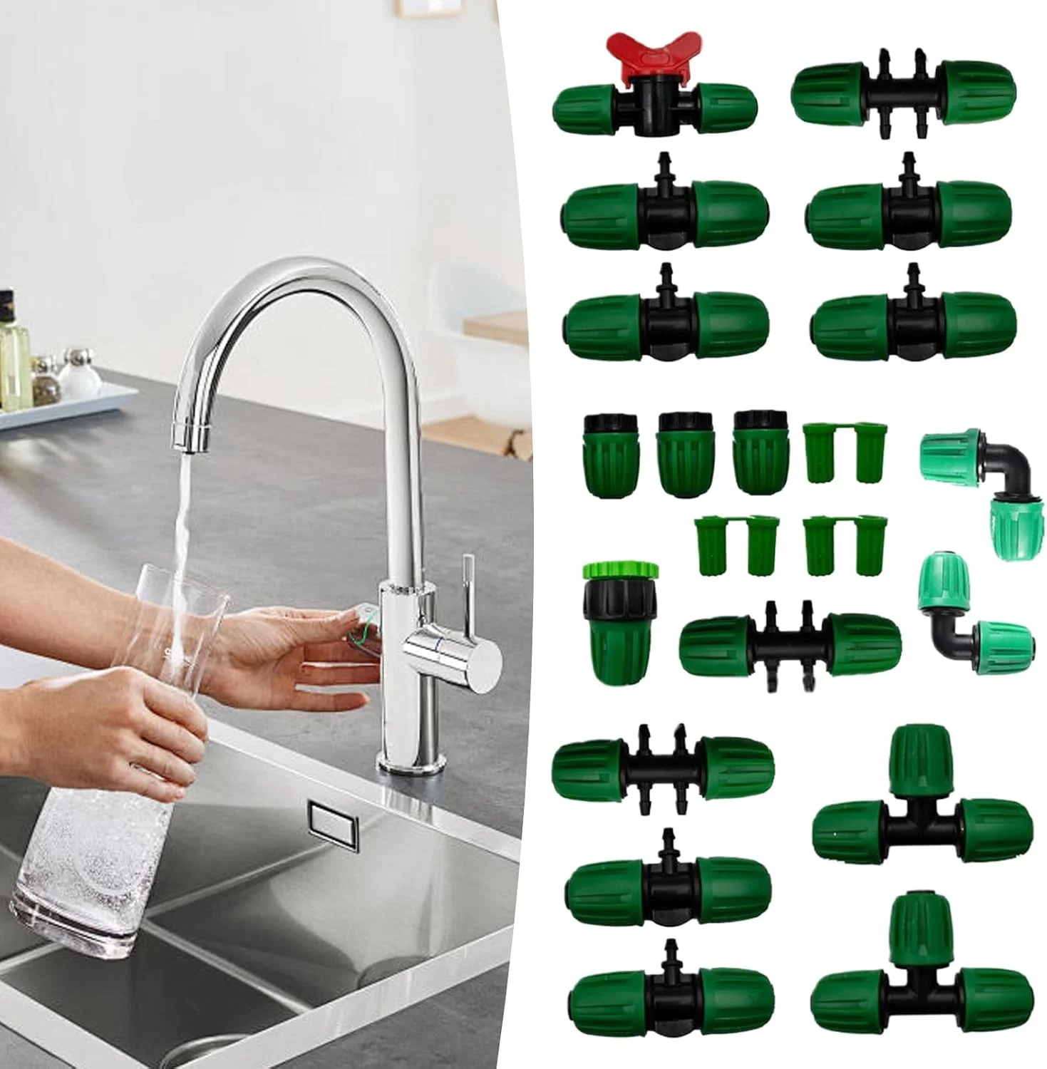 اتصالات سه راهی آبیاری - اتصالات ضد نشت برای چمن باغ | آداپتور چند منظوره ضد چکه، قطعات تقسیم کننده قفل شونده برای تجهیزات کوچک تامین آب اتصالات سه راهی آبیاری - اتصالات ضد نشت برای چمن باغ | آداپتور چند منظوره ضد چکه، قطعات تقسیم کننده قفل شونده برای تجهیزات کوچک تامین آب