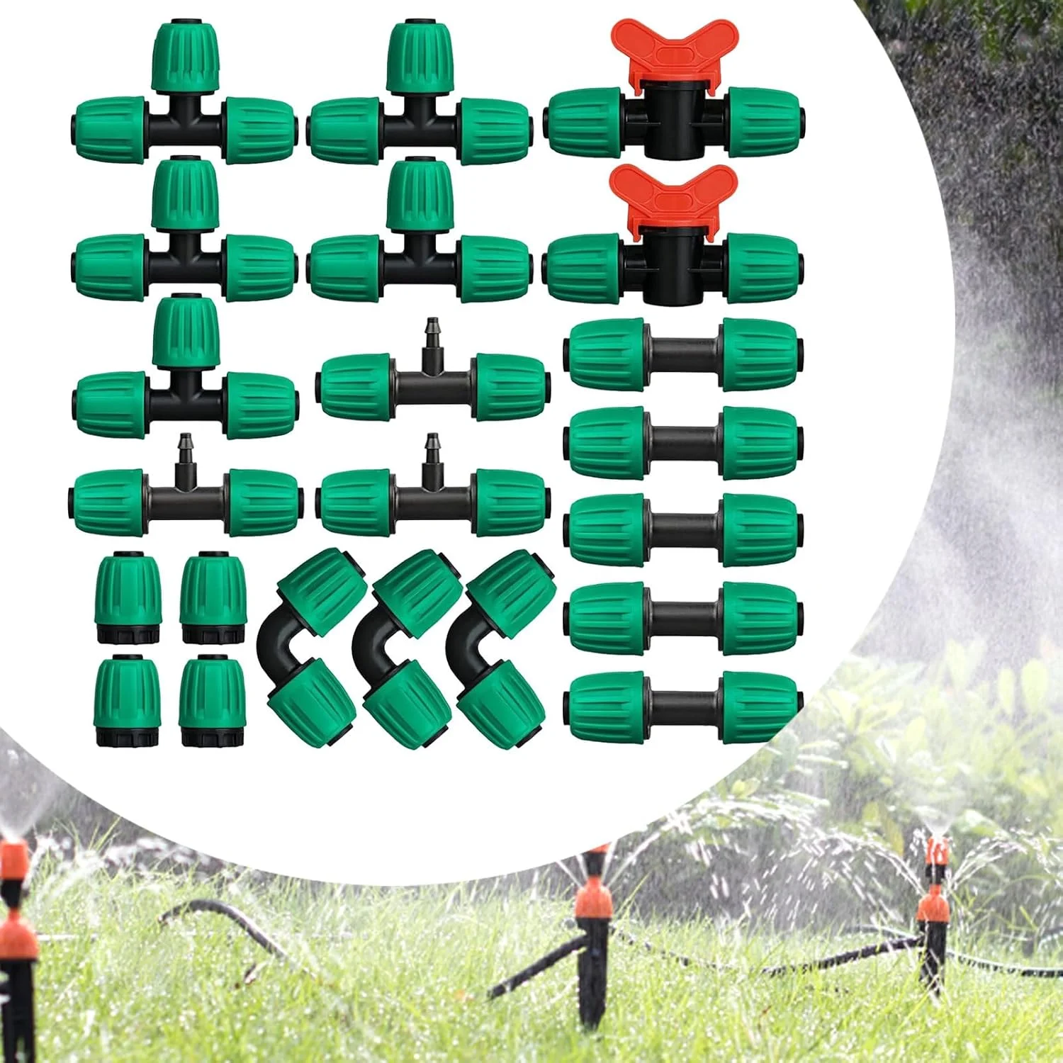 اتصالات سه راهی لوله آبیاری، اتصالات لوله آبیاری چمن ضد نشت، قطعات تقسیم کننده قفل شونده آداپتور ضد چکه چند منظوره برای تامین آب تجهیزات کوچک اتصالات سه راهی لوله آبیاری، اتصالات لوله آبیاری چمن ضد نشت، قطعات تقسیم کننده قفل شونده آداپتور ضد چکه چند منظوره برای تامین آب تجهیزات کوچک