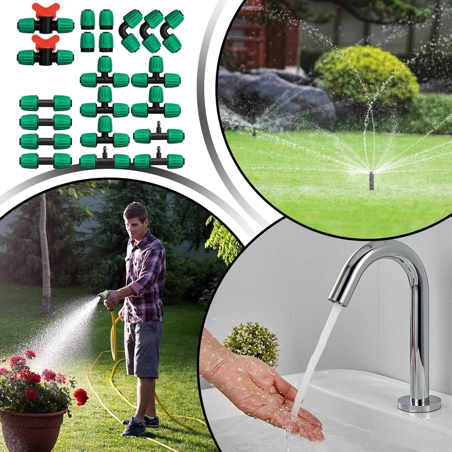 اتصالات سه راهی لوله آبیاری - اتصال دهنده آبیاری قطره ای برای چمن باغ - آداپتور ضد چکه، تقسیم کننده قفل دار چند منظوره برای تجهیزات کوچک تامین آب اتصالات سه راهی لوله آبیاری - اتصال دهنده آبیاری قطره ای برای چمن باغ - آداپتور ضد چکه، تقسیم کننده قفل دار چند منظوره برای تجهیزات کوچک تامین آب