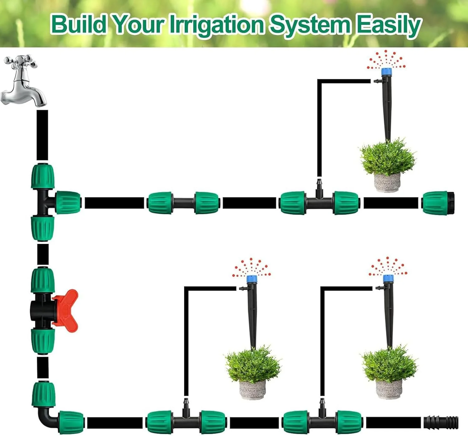 اتصالات سه راهی لوله آبیاری، اتصالات لوله آبیاری چمن ضد نشت، قطعات تقسیم کننده قفل شونده آداپتور ضد چکه چند منظوره برای تامین آب تجهیزات کوچک اتصالات سه راهی لوله آبیاری، اتصالات لوله آبیاری چمن ضد نشت، قطعات تقسیم کننده قفل شونده آداپتور ضد چکه چند منظوره برای تامین آب تجهیزات کوچک