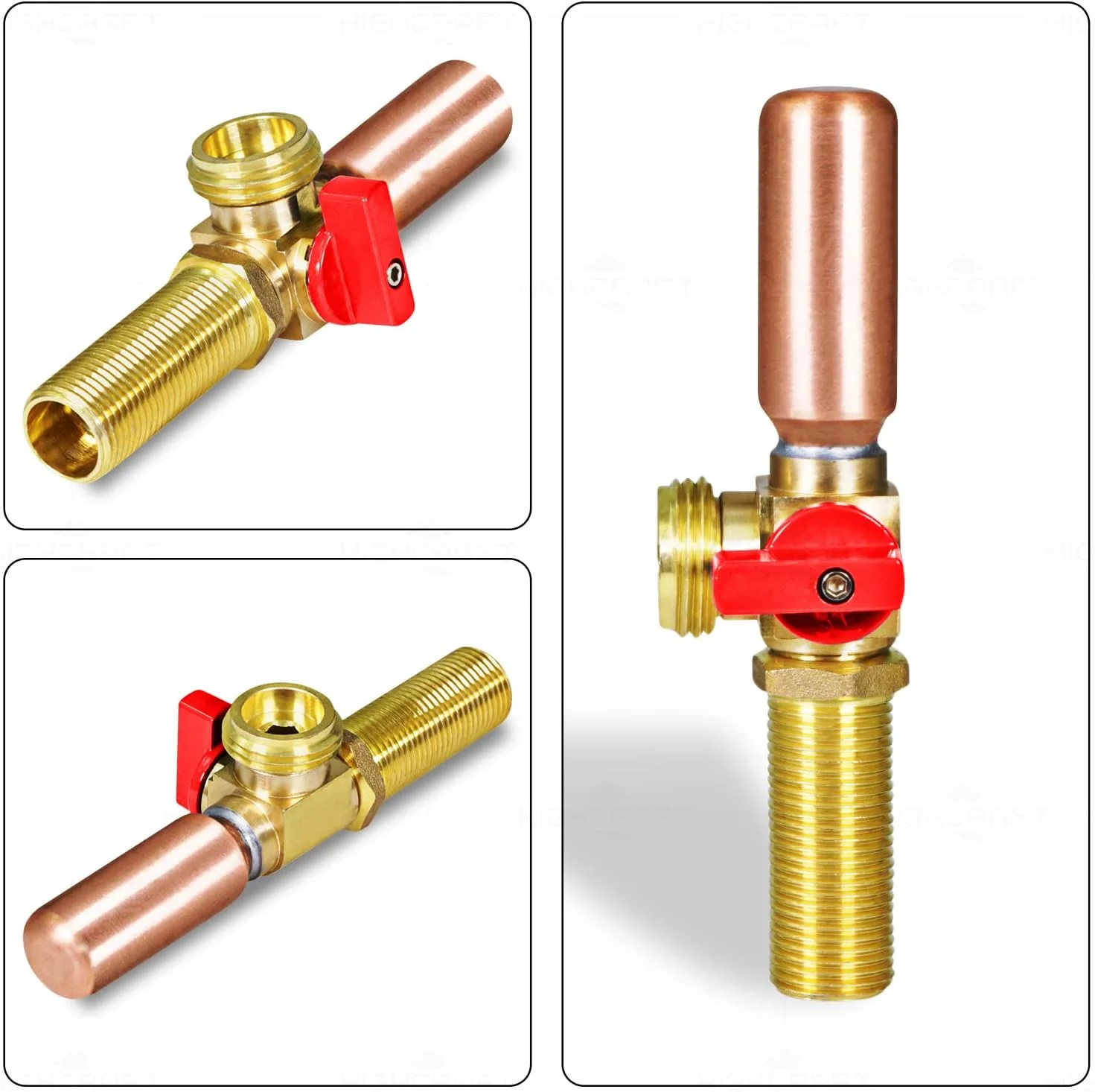 شیر ماشین لباسشویی هایکرافت 540UI با ضربه گیر، ورودی 1/2 اینچ SWT/MIP x خروجی 3/4 اینچ MHT برنجی قرمز - برای تامین آب گرم شیر ماشین لباسشویی هایکرافت 540UI با ضربه گیر، ورودی 1/2 اینچ SWT/MIP x خروجی 3/4 اینچ MHT برنجی قرمز - برای تامین آب گرم