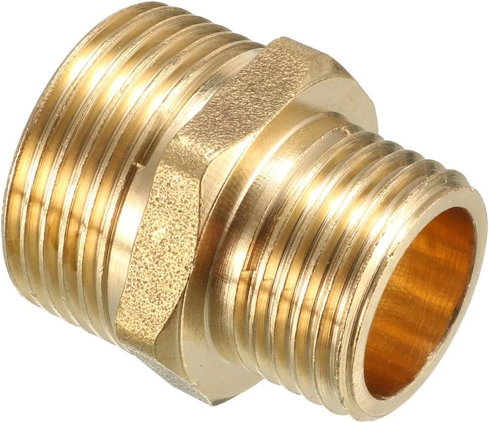 اتصال لوله برنجی کاهنده، بوشن شش گوش کاهنده، 3/4 BSP نر به 1/2 BSP آداپتور نر، 2 عدد اتصال لوله برنجی کاهنده، بوشن شش گوش کاهنده، 3/4 BSP نر به 1/2 BSP آداپتور نر، 2 عدد