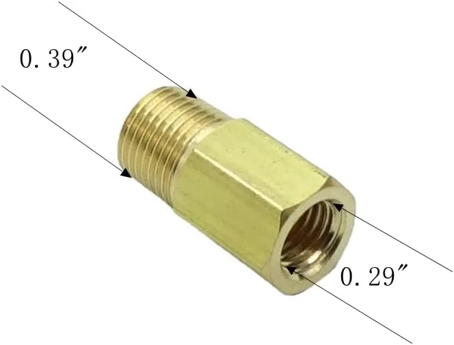 CDQBWKJGFJ یک عدد تبدیل 1/8 NPT نر به 1/16 NPT مادگی کاهنده فشار گیج آداپتور اتصالات لوله برنجی
