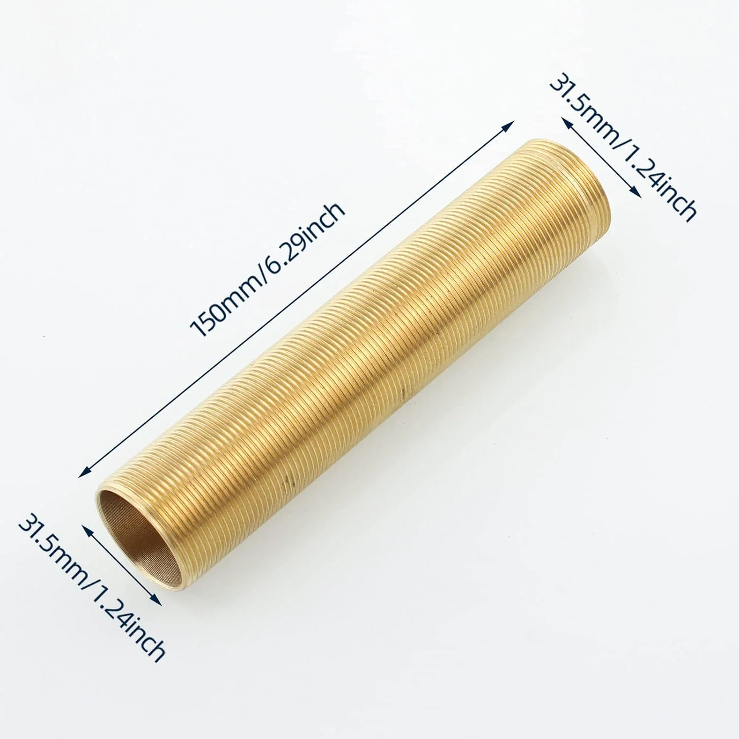 اتصالات شیر آب Gnimauhz، کیت مهره قفلی، لوله رزوه ای توسعه یافته، پایه نصب بلندتر، تک سوراخ، طول 5.9 اینچ