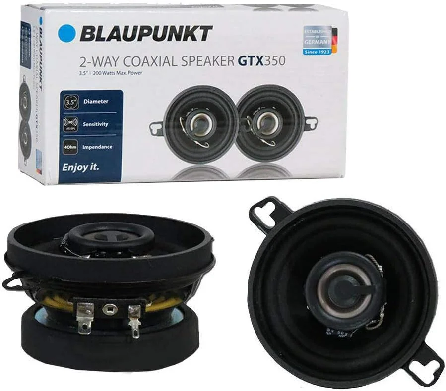 بلندگوهای کواکسیال خودرو 3.5 اینچی 200 واتی دو طرفه BLAUPUNKT GTX350، مجموعه 2 عددی