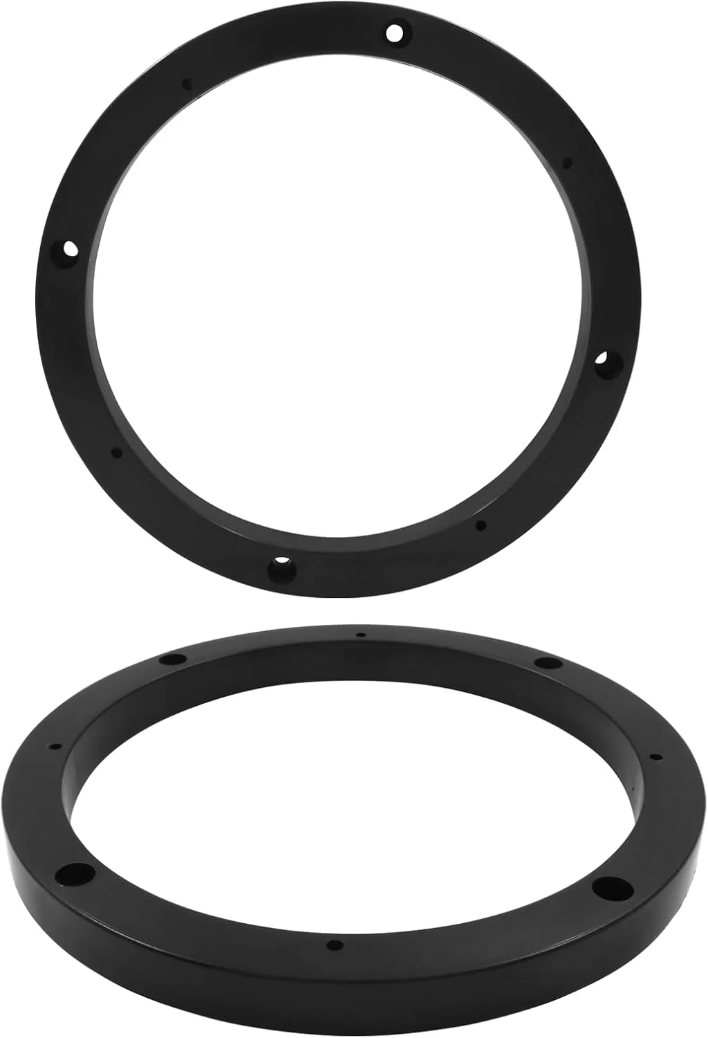 حلقه های اسپیسر بلندگوی خودرو بوک وین، سایز 6.5 اینچ، مدل یونیورسال، بسته 2 عددی، آداپتور پلاستیکی برای نصب بلندگوهای استریو خودرو (مشکی)