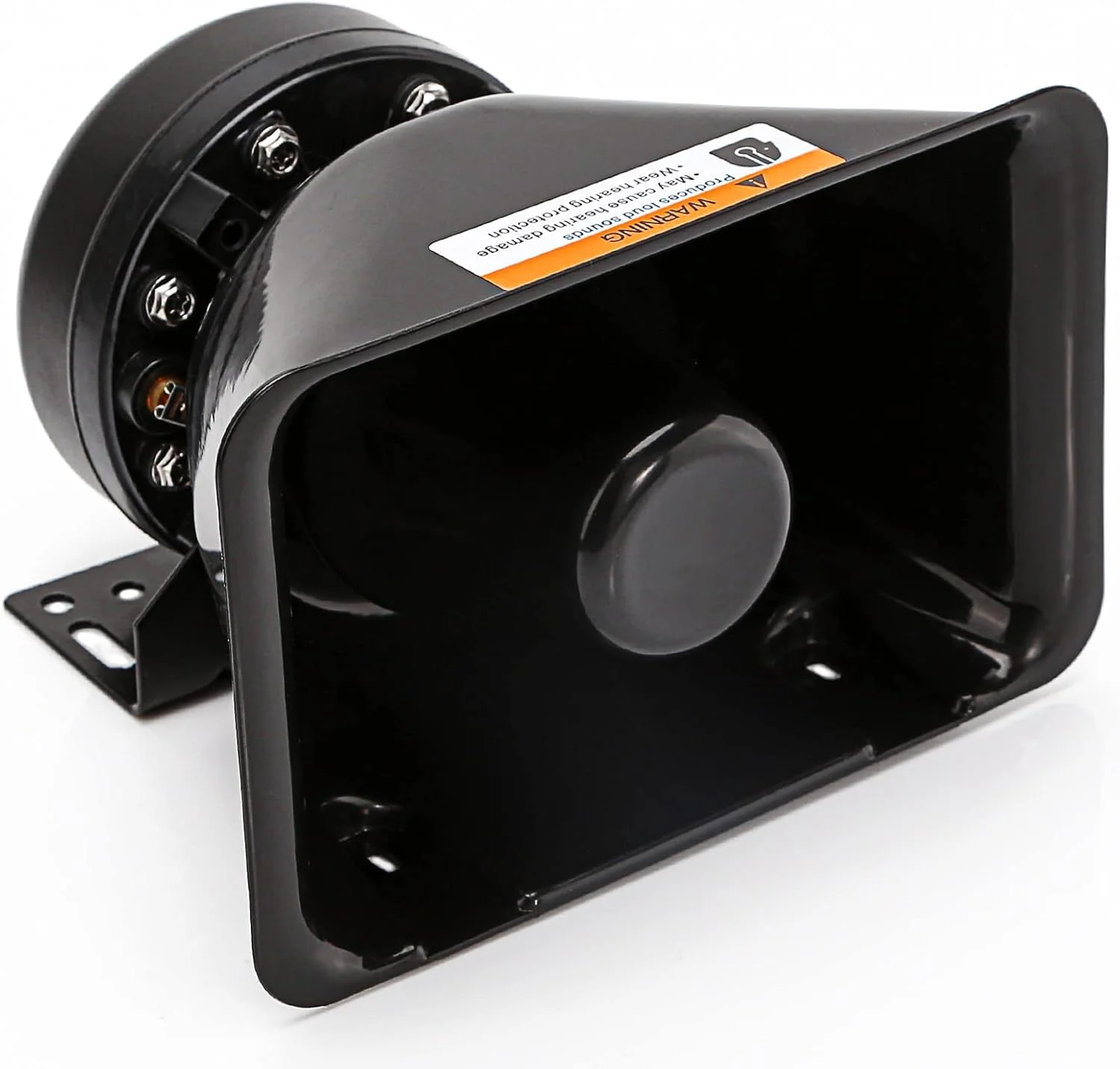 بلندگوی شیپوری آژیر 200 وات مستطیلی با عملکرد بالا BooYu [8 اهم] [125-135 دسی بل] [ضد آب IP66] [سازگار با هر آژیر 100-200 وات] برای ماشین پلیس، آمبولانس، آتش نشانی، خودروهای مهندسی