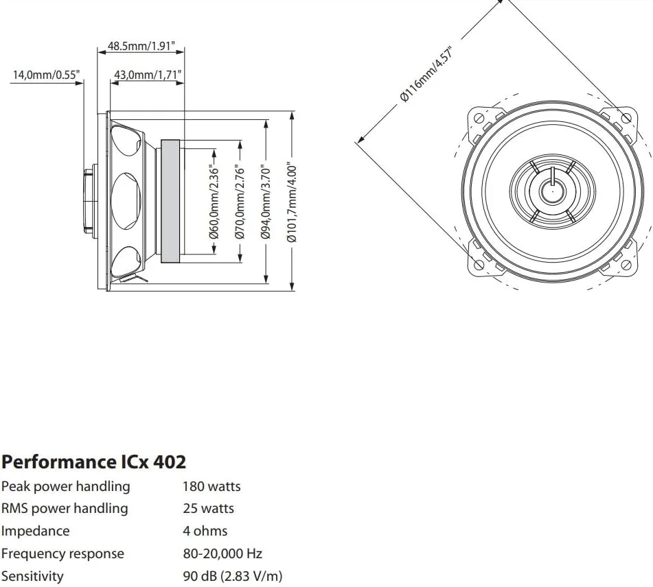 بلندگوی دو طرفه Blaupunkt ICx 402، توان 180 وات، شامل: 1 جفت، ICX402 بلندگوی دو طرفه Blaupunkt ICx 402، توان 180 وات، شامل: 1 جفت، ICX402