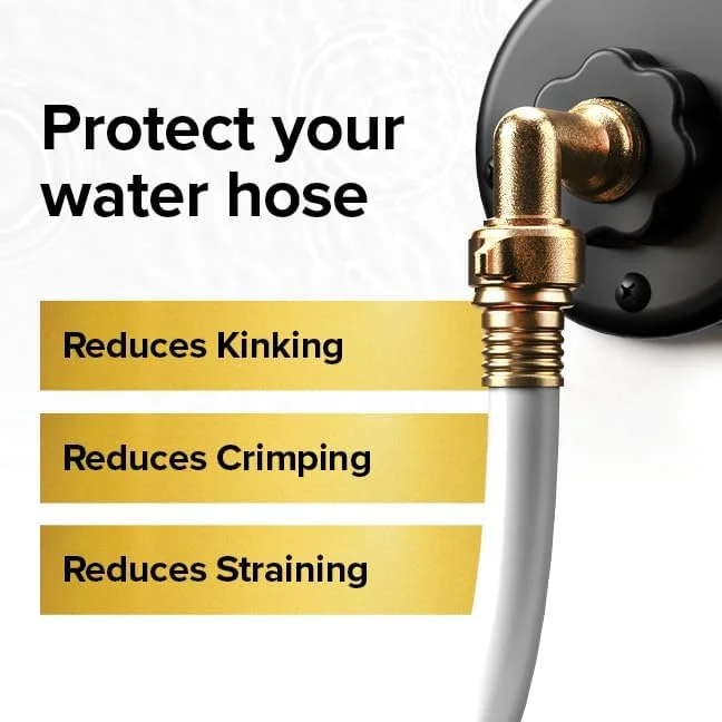 اتصال 90 درجه شیلنگ Camco برای شیلنگ آب RV، برنجی جامد (22505)