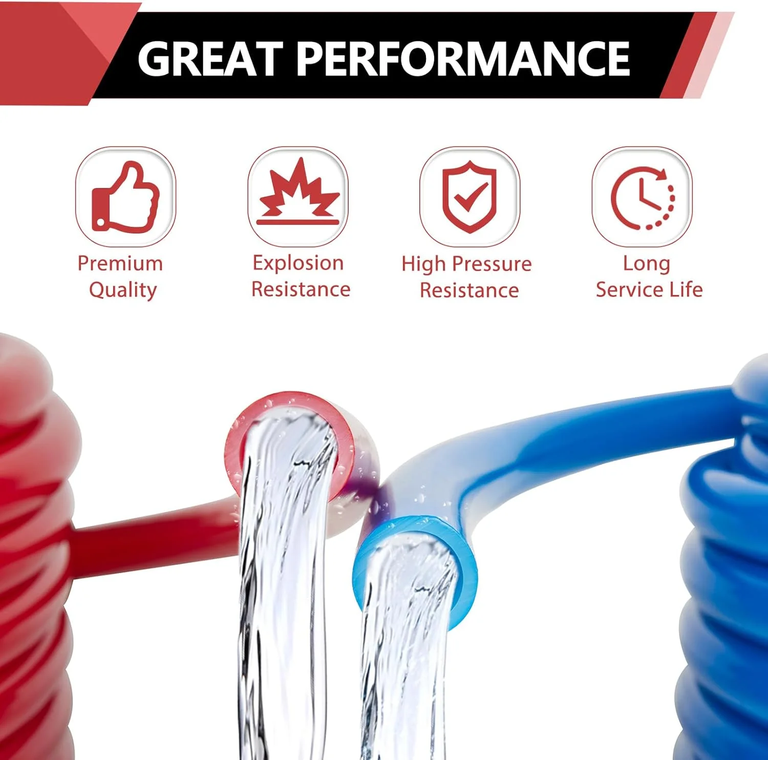 لوله پکس A ای فیلد 1/2 اینچ 2x50 فوت، آبی و قرمز به طول 100 فوت برای کاربردهای لوله کشی آب آشامیدنی گرم/سرد، به همراه لوله بر لوله پکس A ای فیلد 1/2 اینچ 2x50 فوت، آبی و قرمز به طول 100 فوت برای کاربردهای لوله کشی آب آشامیدنی گرم/سرد، به همراه لوله بر