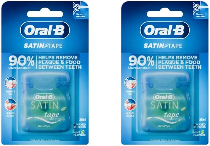 نوار دندانی (نخ دندان) نعنایی Oral-B Satin Tape 25 متری (بسته 2 عددی) نوار دندانی (نخ دندان) نعنایی Oral-B Satin Tape 25 متری (بسته 2 عددی)