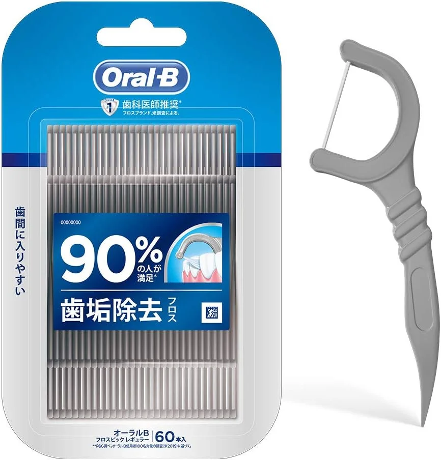 نخ دندان کمانی اورال بی مدل Deep Clean قهوه ای 60 عددی