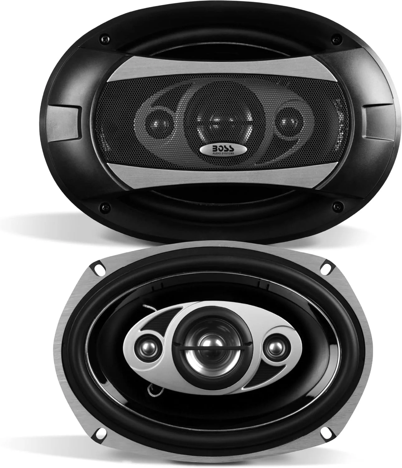 بلندگوهای درب خودرو BOSS Audio Systems P69.4C سری Phantom سایز 6x9 اینچ - 800 وات (جفت)، 4Way، فول رنج، تیوتر، کواکسیال، فروش به صورت جفت، اتصال به استریو و آمپلی فایر