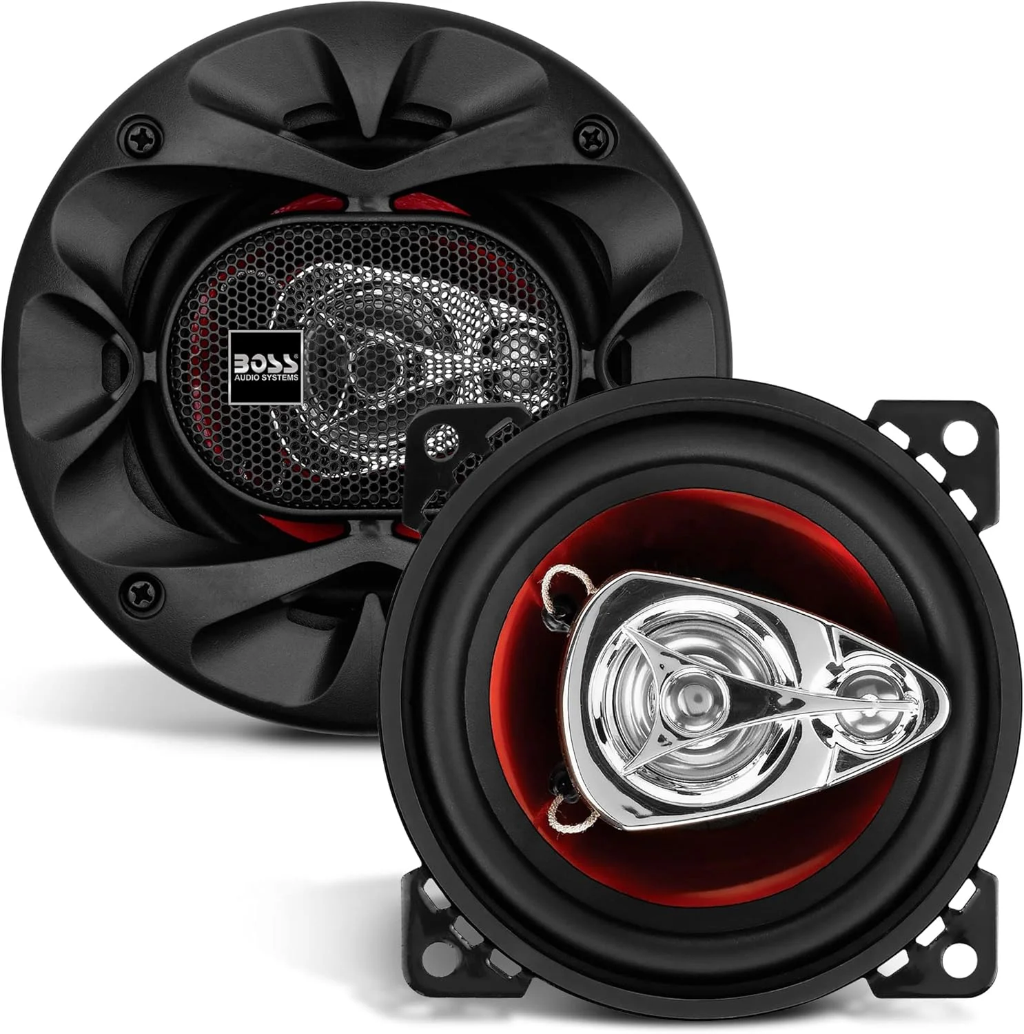 بلندگوهای درب خودرو BOSS Audio Systems CH4230 سری Chaos Exxtreme، 4 × 10 اینچ - حداکثر 400 وات (برای هر جفت)، کواکسیال 3 طرفه، دامنه کامل، 4 اهم، فروش به صورت جفتی، Bocinas para Carro