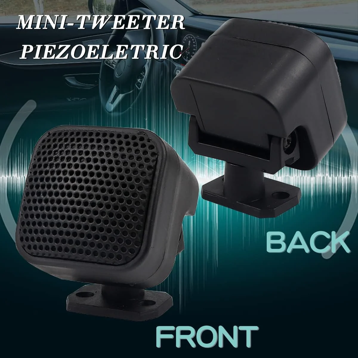 بلندگوی خودرو FERCAISH مدل TP-004A با توان 500 وات، تیوتر استریو پرقدرت، بلندگوهای گرد عمودی با نصب آسان برای نصب سطحی روی خودرو، کامیون و قایق (4 عدد)