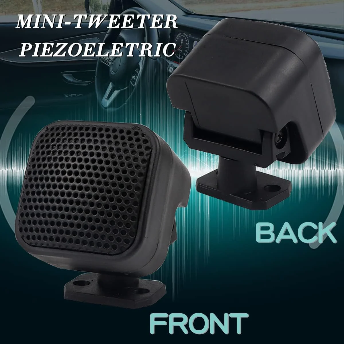 بلندگوی خودرو FERCAISH مدل TP-004A، 2 عدد، 500 وات، تیوتر استریو با توان بالا، بلندگوهای گرد عمودی با نصب آسان برای نصب سطحی روی خودرو، کامیون و قایق