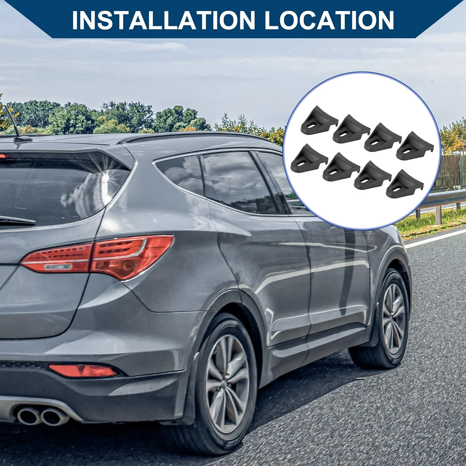 گیره توری بلندگوی خودرو Hihaha / مناسب برای خودرو / پلاستیکی / 8 عدد مشکی