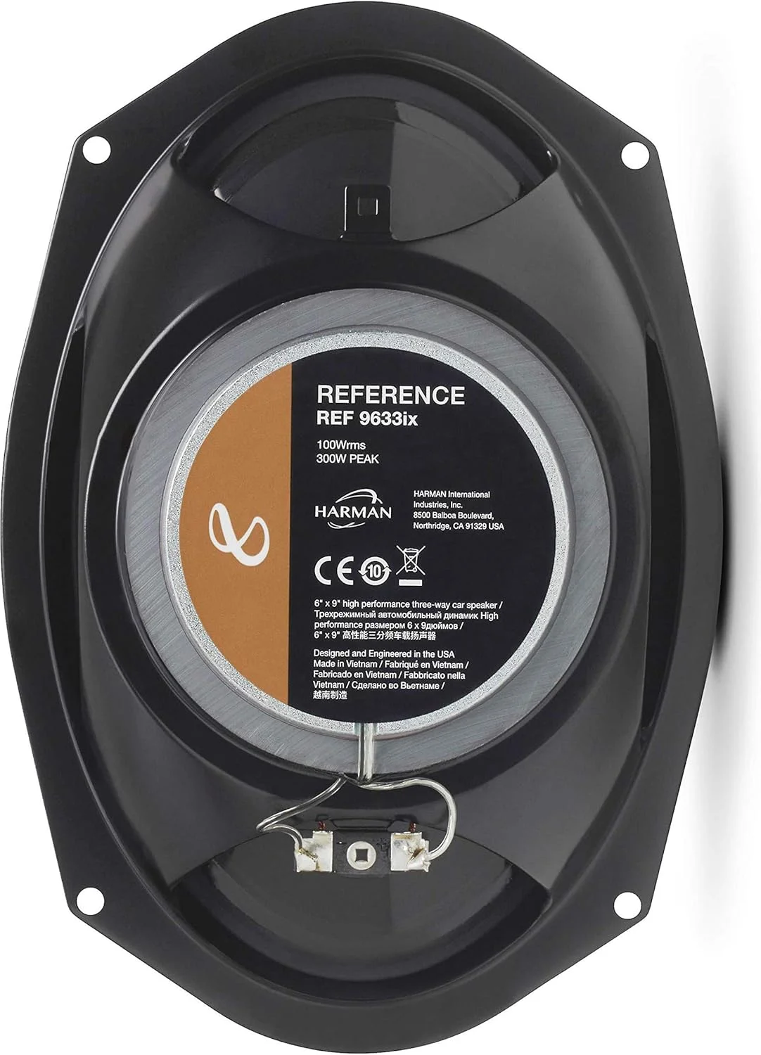 بلندگوهای کواکسیال 3 طرفه 6x9 اینچی اینفینیتی سری Reference مدل REF-9633IX (300 وات حداکثر، 100 وات RMS)