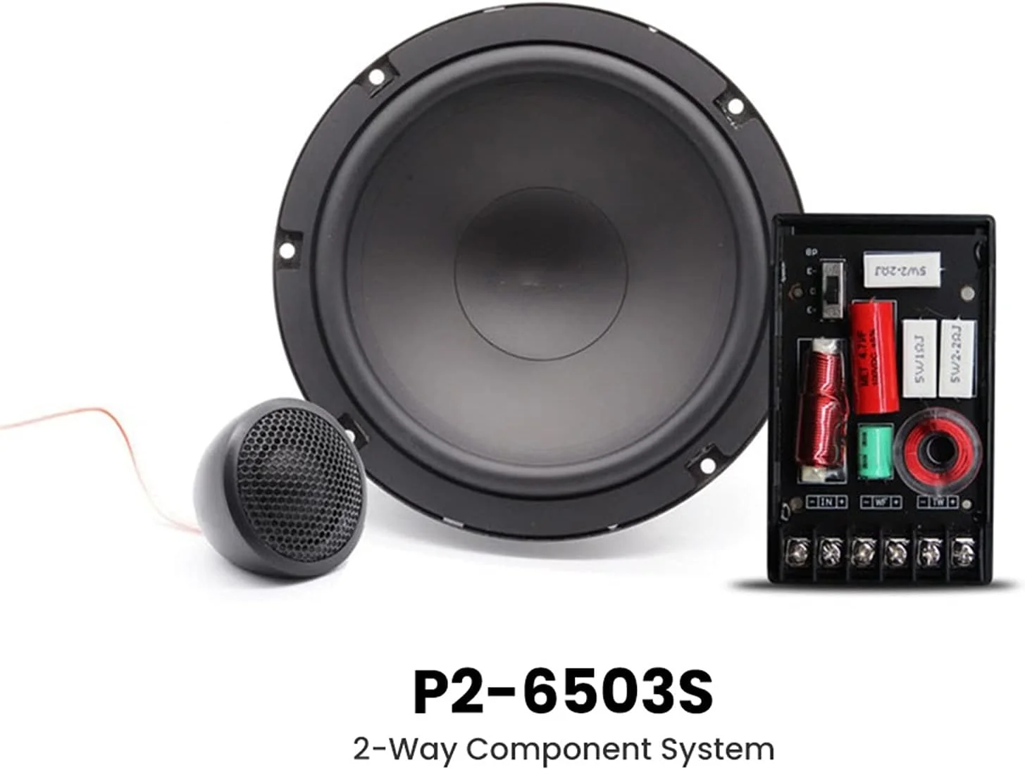 کیت بلندگو کواکسیال 2 عددی JAHLGT با توییتر، بلندگوی ترکیبی فول فرکانس 6.5 اینچی ساب ووفر برای کیت های تغییر خودرو بلندگوی قابل حمل