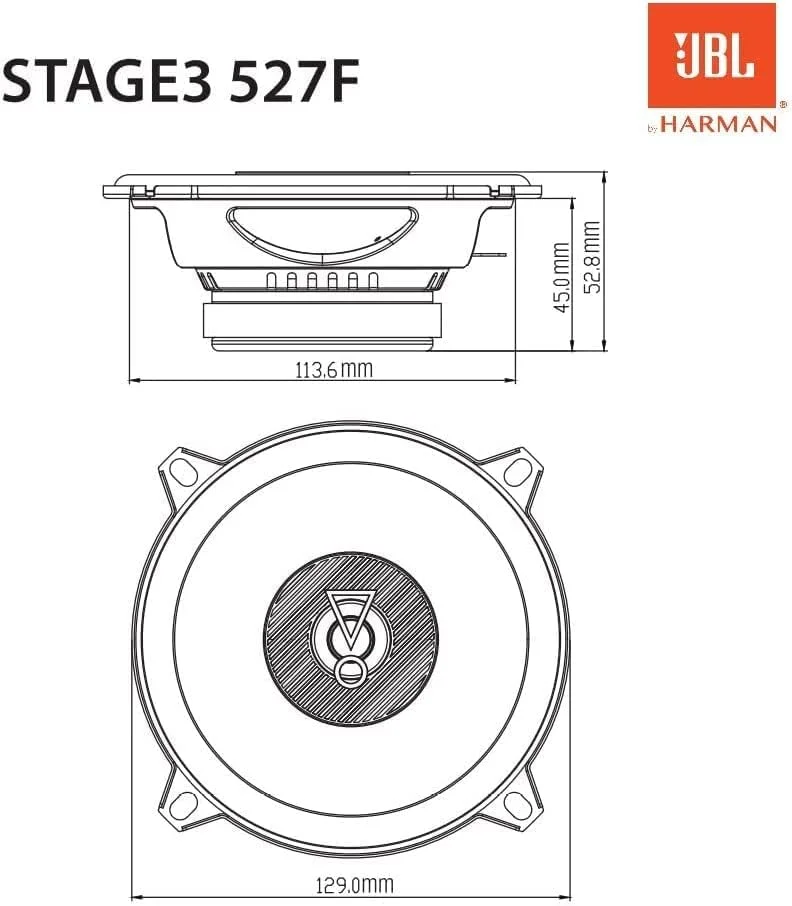 ست بلندگوی خودرو دو طرفه JBL Stage3 527F توسط Harman Kardon - بلندگوی خودرو 200 واتی - جعبه HiFi خودرو 2 تکه بزرگ 13 سانتی متر - 130 میلی متر - 5.25 اینچ بدون پوشش توری ست بلندگوی خودرو دو طرفه JBL Stage3 527F توسط Harman Kardon - بلندگوی خودرو 200 واتی - جعبه HiFi خودرو 2 تکه بزرگ 13 سانتی متر - 130 میلی متر - 5.25 اینچ بدون پوشش توری