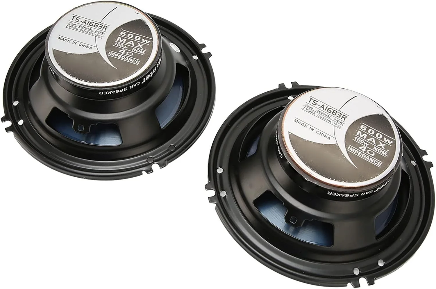 بلندگوهای خودرو GOWENIC 6.5 اینچی 600 واتی 4 اهم، 2 عدد بلندگوی کواکسیال میان رده با حساسیت بالا، استریو مناسب برای تمام سیستم های صوتی خودرو