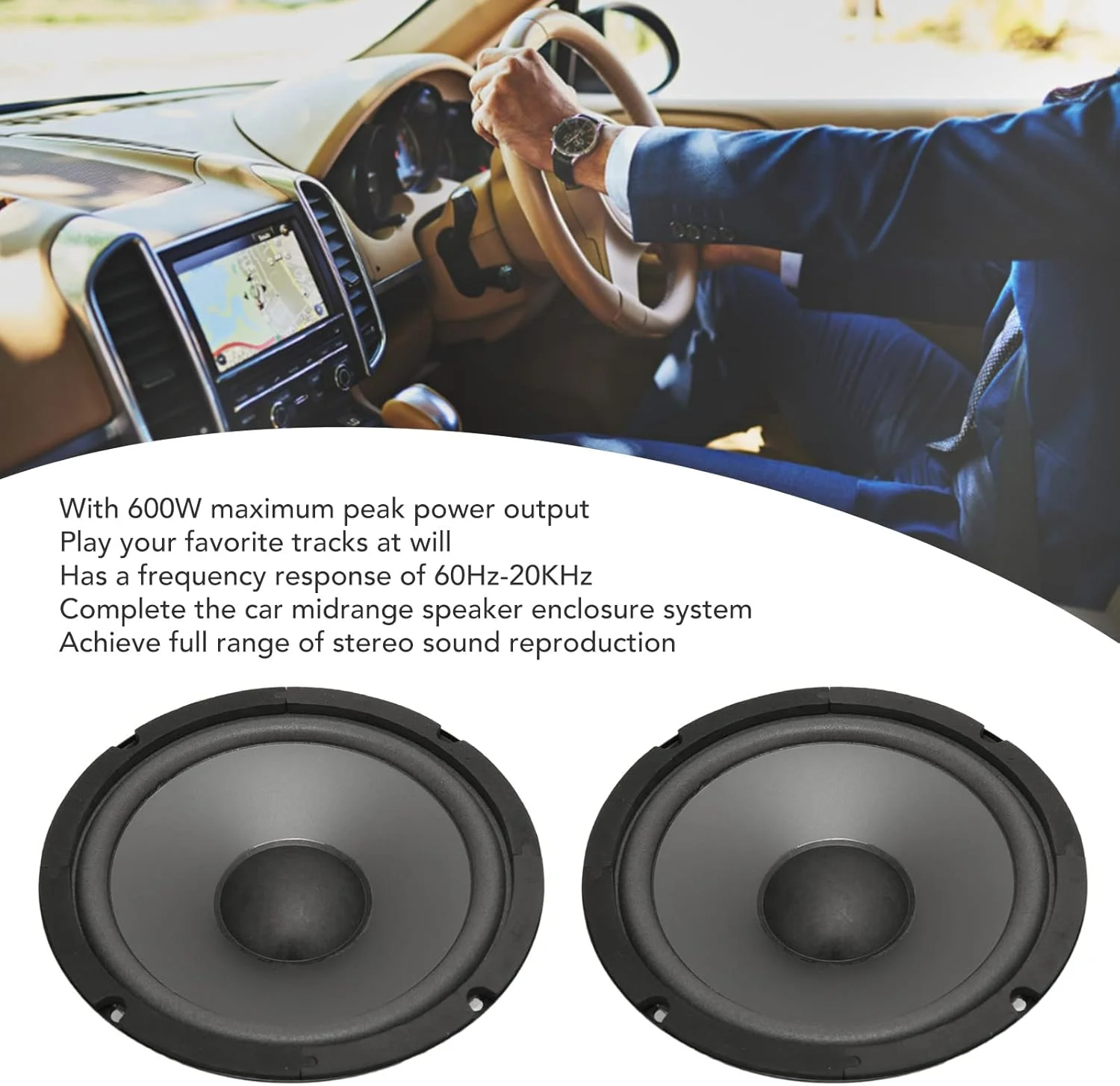 بلندگوی خودرو کواکسیال 6.5 اینچی گوشیدا، 2 عدد، با توان 600 وات، باس کامل، درایور پرقدرت، کاهش اعوجاج برای تمام سیستم های صوتی خودرو بلندگوی خودرو کواکسیال 6.5 اینچی گوشیدا، 2 عدد، با توان 600 وات، باس کامل، درایور پرقدرت، کاهش اعوجاج برای تمام سیستم های صوتی خودرو