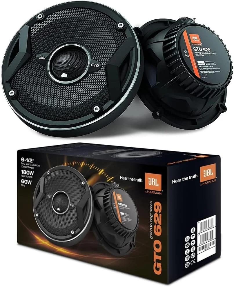 اسپیکر کواکسیال 2 طرفه GK SOUND مدل GTO629، اندازه 16.5 سانتی متر، توان اسمی 60 وات، حداکثر توان 180 وات، امپدانس 3 اهم، مناسب خودرو، رنگ مشکی، کیت دوتایی